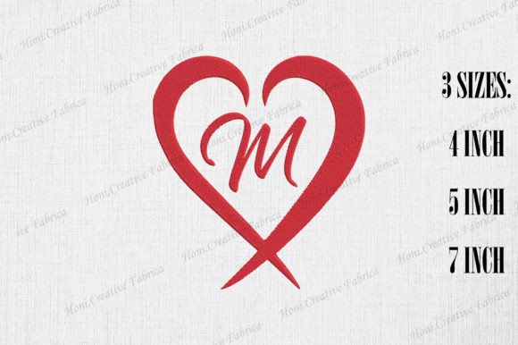Reviewing Letter M with Heart Valentine s Day Design
